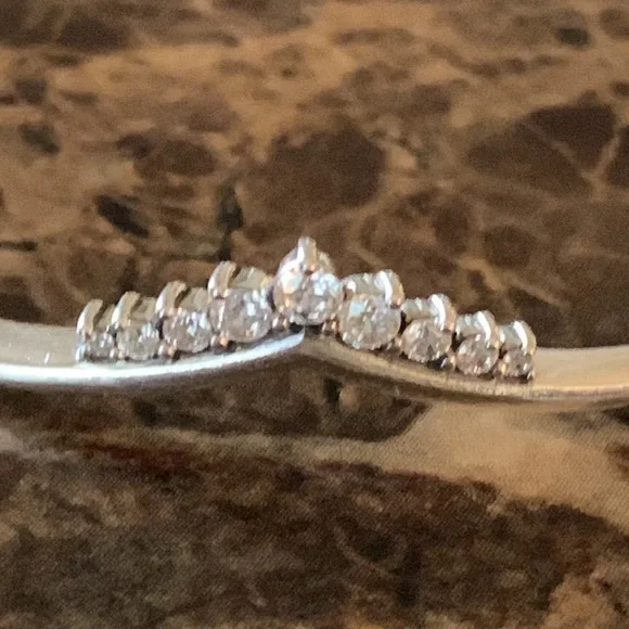 Authentic Pandora Tiara Wishbone Open Bangle Bracelet S925 ALE - Picture 2 of 7